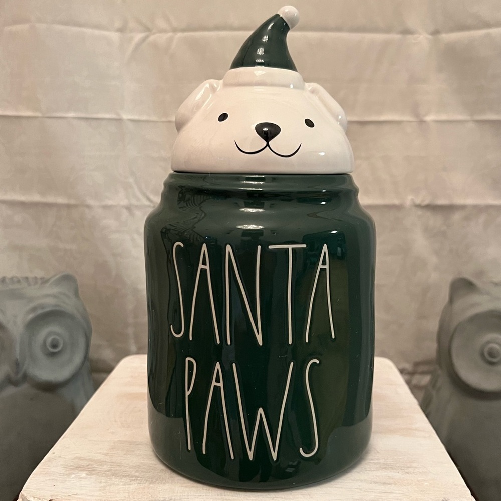 ⚡️⭐️Rae Dunn "SANTA PAWS" Canister